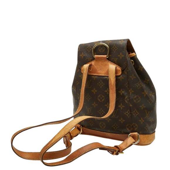 LOUIS VUITTON Authentic Brown Monogram Leather Backpack